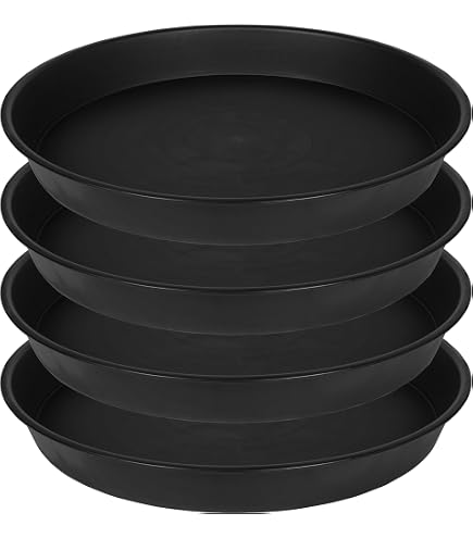 Tusco Products TR12BK Pflanzen-Untersetzer – Rund, Schwarz, Witterungsbeständig Für Innen & Außen