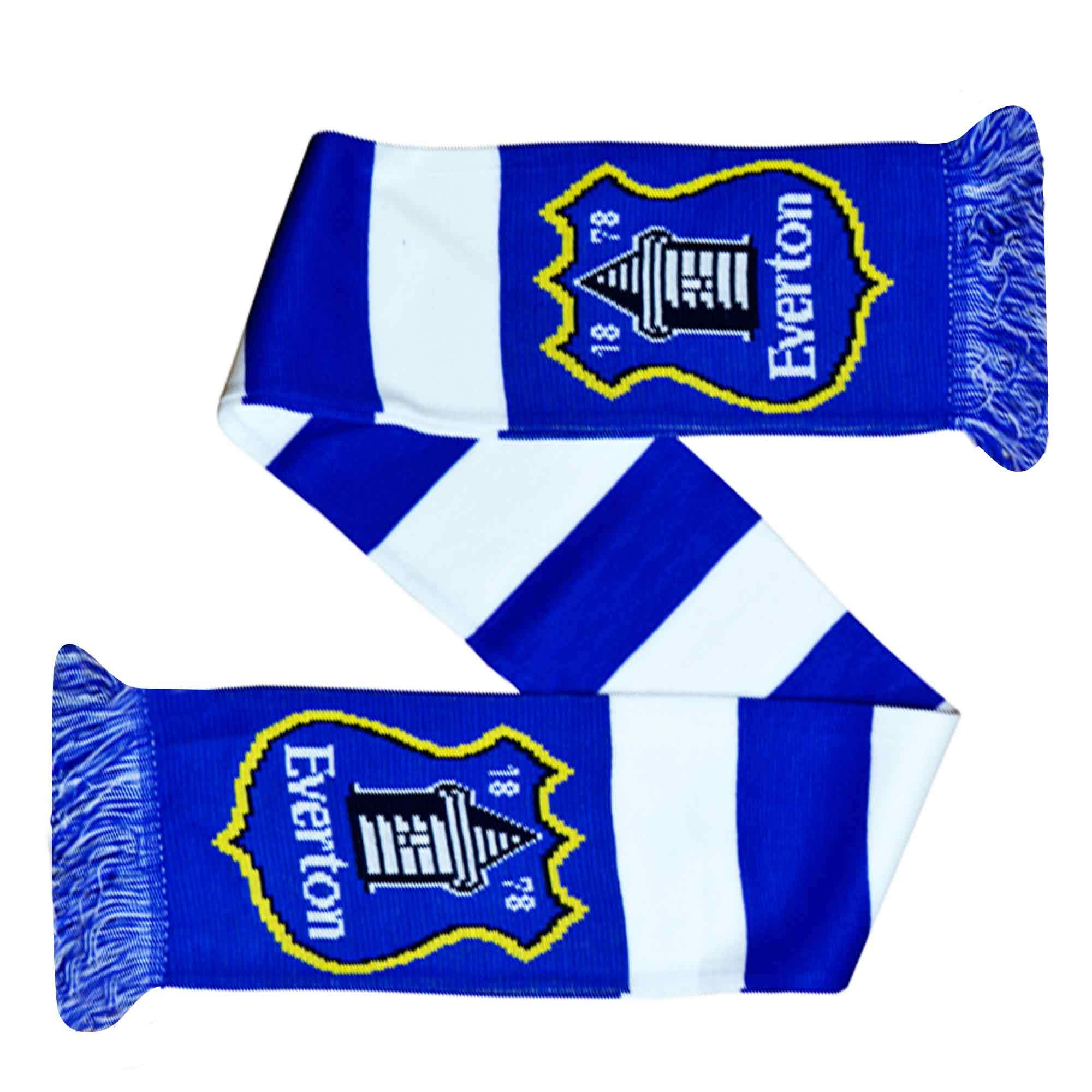 Everton Official FC Football Crest Fans Bar Scarf (100% Acrylic)