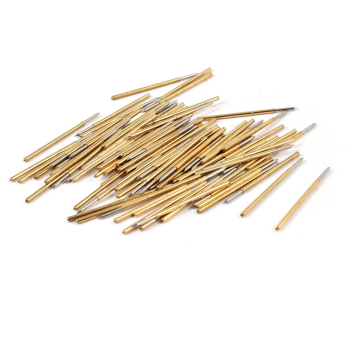 sourcing map 100 Pcs P100-B 1mm Point Tip 32.3mm Length Spring Test Probes Pin