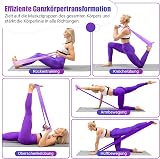 COFOF Resistance Bands Set 4 Levels 1.8m with Carry Bag Fitness Yoga Pilates view 5