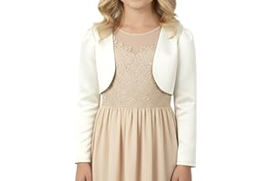 BlackButterfly Kids Satin Long Sleeve Bolero Childrens Girls Shrug