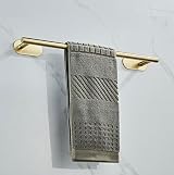 YUET Brushed Brass Towel Rail 40 cm Self-Adhesive No Drill 304 Stainless view 6