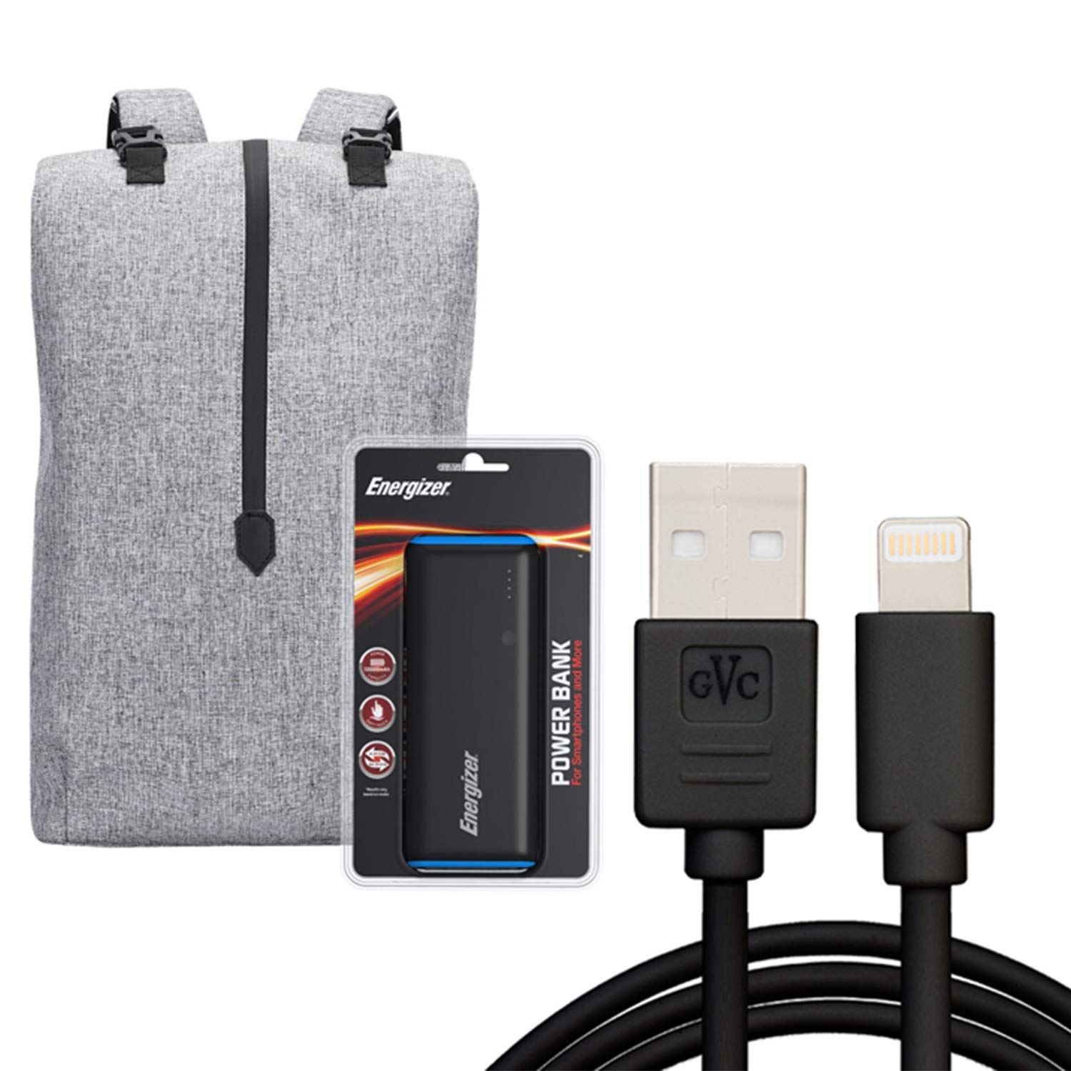 Energizer EPB004 Laptop Charging Bag with UE10007 Power Bank - Grey