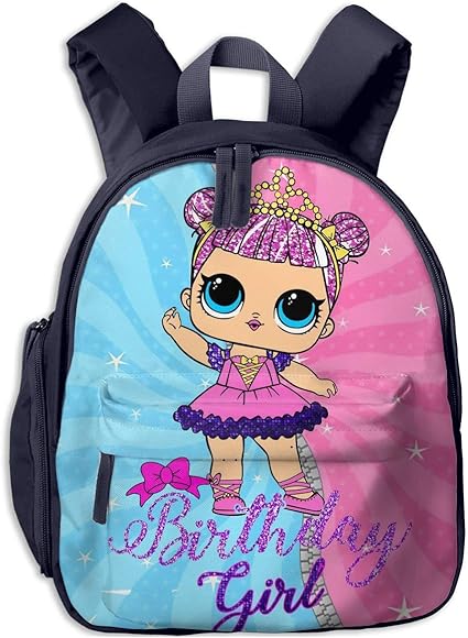 navy blue pink backpack