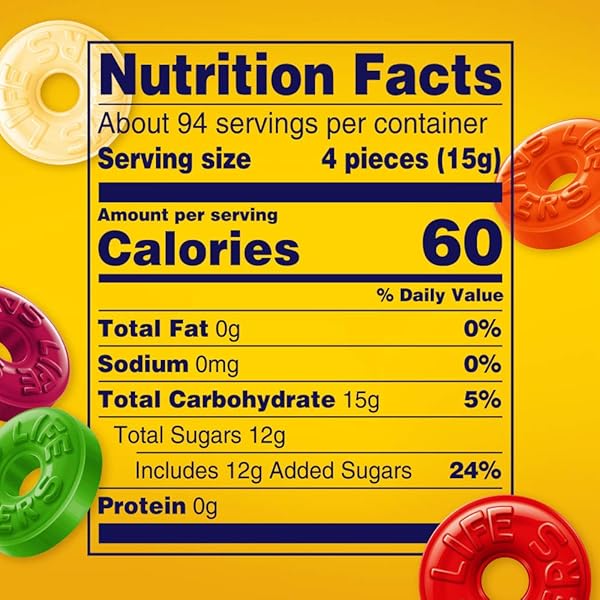 LIFE SAVERS HARD CANDY BAG 5 FLAVORS, HARD CANDY INDIVIDUALLY WRAPPED FOR GOODIE BAGS, ROAD TRIPS, TREATS, OFFICES, CELEBRATIONS, 3.125 LB PARTY SIZE