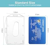Vicloon Card Badge Holder 2Pcs Two Sided ID Card Holder 10x6.5cm view 2