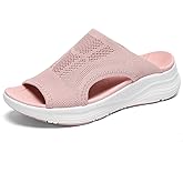 YESWIN Womens Orthopedic Platform Slides Sandals with Arch Support Ladies Comfortable Walking Open Toe Plantar Fasciitis Slip On for Summer