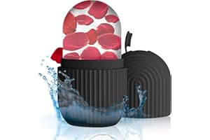 Aquuaera Ice Roller for Face and Eye，Ice Cube Roller Massager for Skin Women Care Tools, Naturally Conditioning De-Puff Eye Bags, Reduce Migraine Pain， Reusable Massage Silicone Ice Mold （Black）