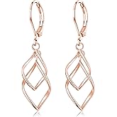 HELORET Leverback Earrings Dangle Earrings for Women Dangly Earrings Anniversary Birthday Gifts for Women