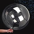 Lightsfever 20pc Clear Balloons, Bobo Balloons 22 inch, Transparent Wedding Bubble Balloons, Pool Balloons, Clear pool balloons, Wedding Party Decorations, Birthday Decorations, Bachelorette Party Balloons, for Helium or Air