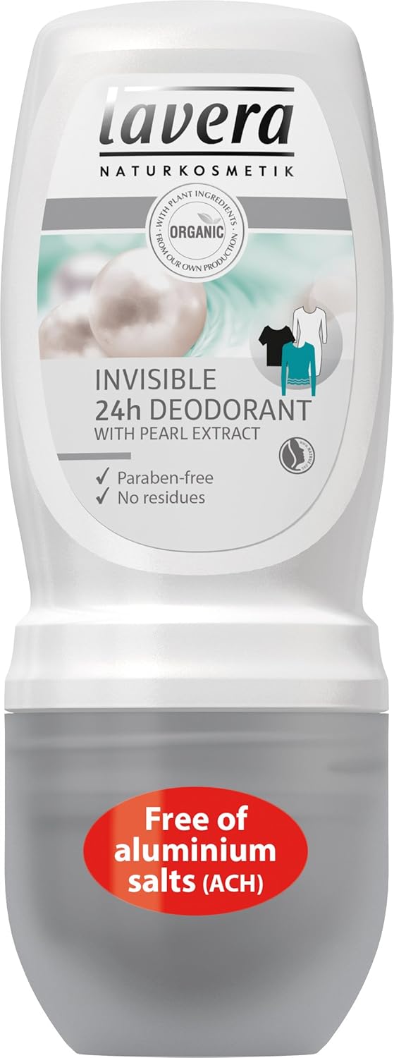 lavera Invisible Deodorant Roll-On 24h Deo ∙ With Pearl Extract ∙ Organic Skin Care ✔ Natural & Innovative Cosmetics ✔ 50ml