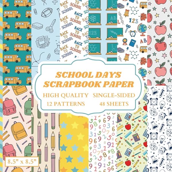 Alabama scrapbook paper, 8.5x8.5, 10 Designs, 20 Double-Sided