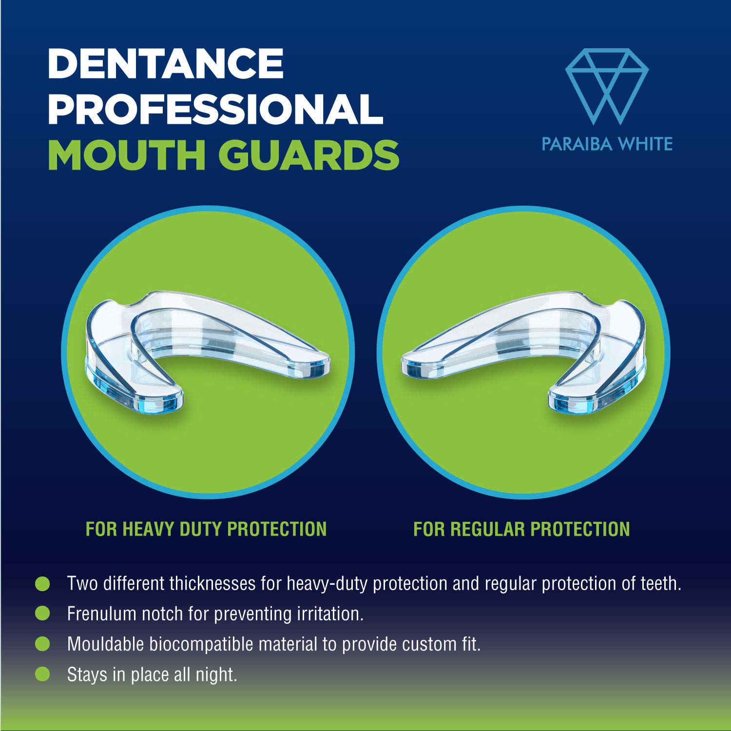 Dentance Professional Dental Guards – Set of 4 Made In USA - Custom Fit - BPA Free - Perfect Dental Guards for Teeth Grinding and Sport Athletes - Regular and Heavy Duty protection - Teeth Whitening : Beauty