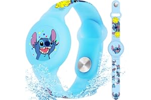 ZHOC AirTag Bracelet for Kids, Waterproof Cute Cartoon Air tag Holder for Kids with Full Coverage Anti-Lost Hidden Design, Airtag Wristband Accessories Gift for Child