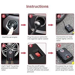 Digital Tire Inflator, GOOLOO 12V DC Air