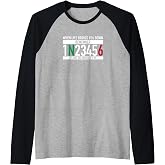 1N23456 Motorcycle Gear Shift Motorcyclist Raglan Baseball Tee
