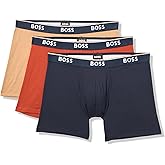 BOSS mens 3-pack Multi Color Bold Logo Boxer Briefs