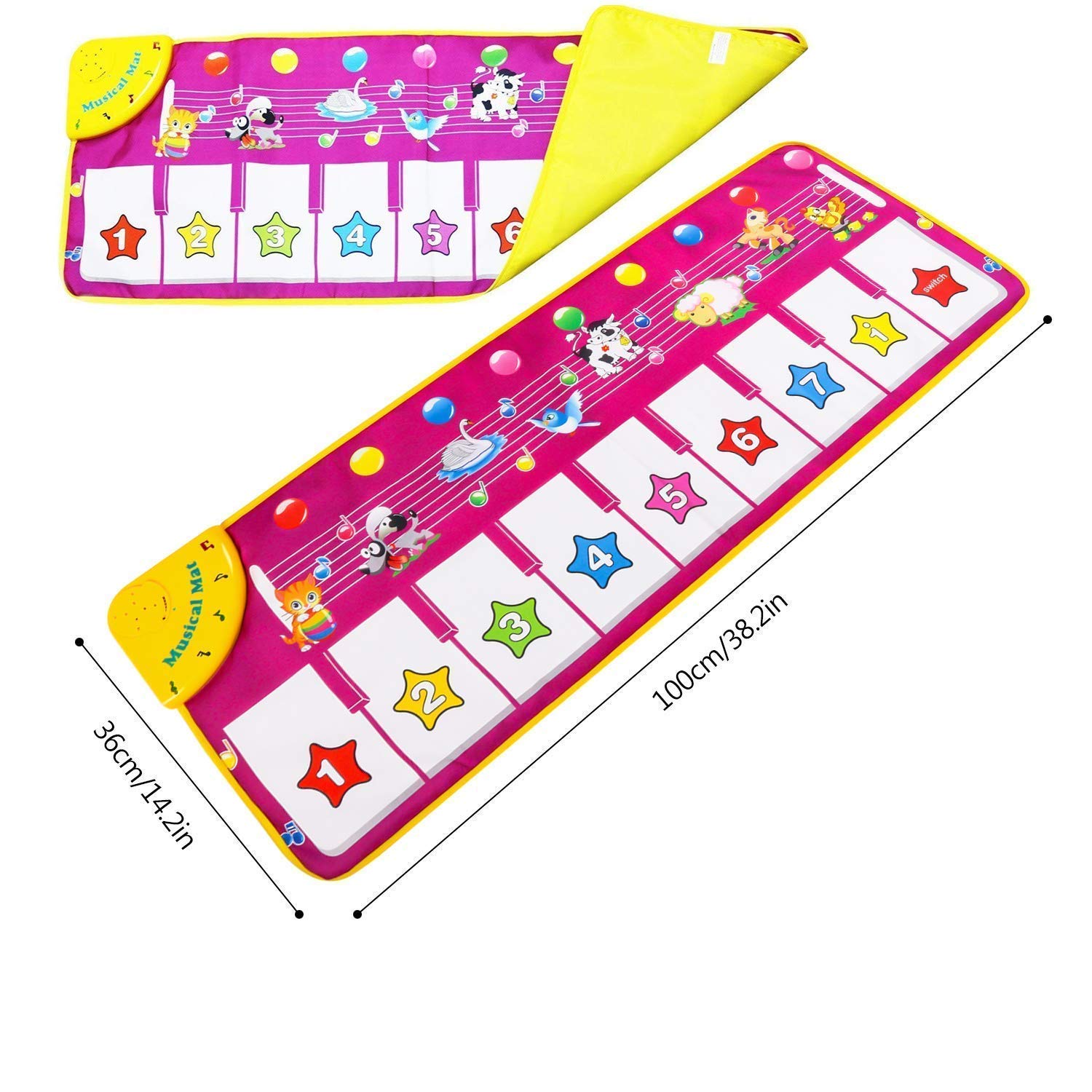 Piano Mat, Musical Dance Mat Keyboard Playmat Electronic Music Playmat Carpet Blanket for Kids Toys for 3-6 Year Old Girls 3 4 5 6 Year Old Girl Gifts Xmas Gifts for Kids