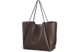 HOXIS Oversize Vegan Leather Tote Women Weekender Bag Shopper Handbag Travel Purse