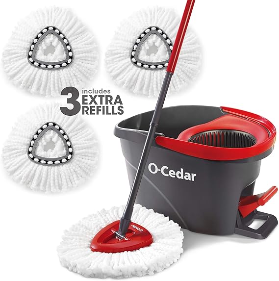 OCedar Easy Wring Spin Mop & Bucket System with 3 Extra Refills