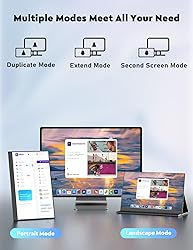KEEPTIME Portable Monitor, 15.6inch 1080P FHD