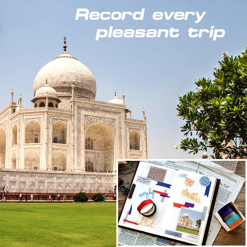 Colored Masking Tape-10 Different 0.6Inch x 10M Rainbow Rolls-DIY Washi Painter Tape for Art,Lab,Labeling,Classroom Decoration,Office & Home Supplies