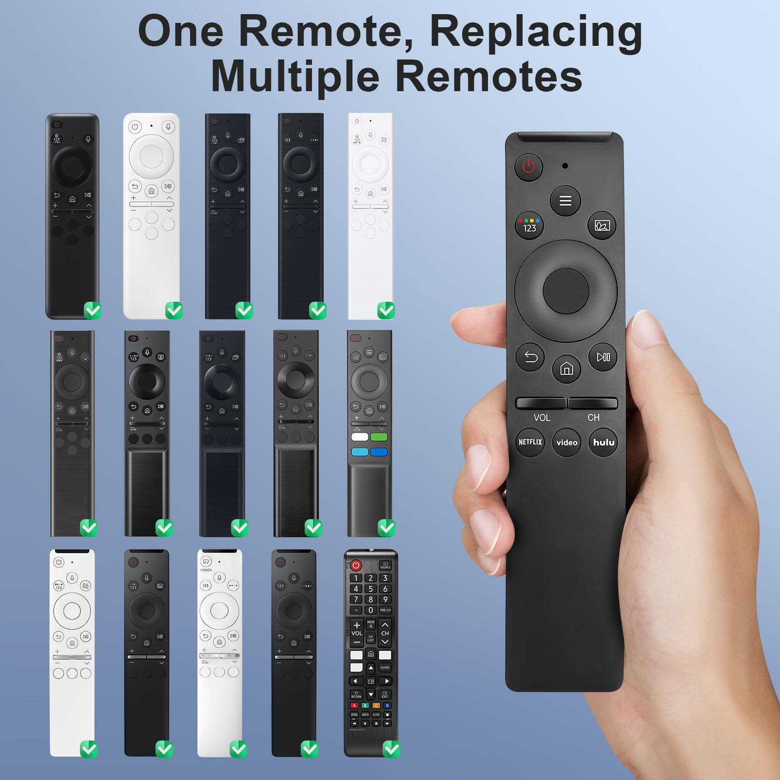【Pack of 2】 for Samsung Smart TV Remote Control Replacement,Universal for All Samsung TVs