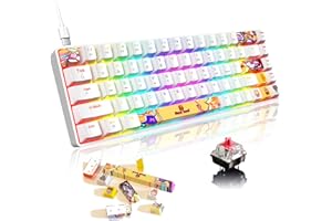 Mechanical Gaming Keyboard Mini Compact Wired 18 Chroma RGB Backlit Custom Dye Sublimation Anime PBT Keycaps Portable Full 68