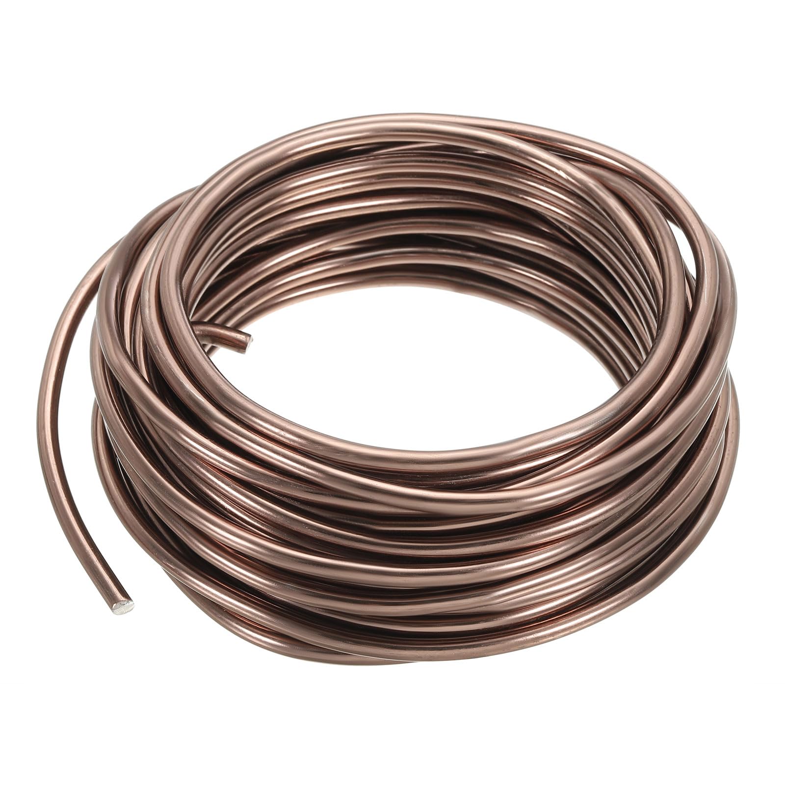 PATIKIL 4mm x 23ft Bonsai Training Wire,Floral Wire Stems Anodized Aluminum Tree Wire for Gardening Branch Fixing,Brown