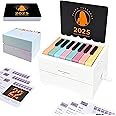 Piano Calendar 2025 Desk Calendar, Playable Piano 2025 Desk Calendar, Swift Mini Piano Calendar With 52 Music Scores, Mini Piano Calendar 27 Cards Gifts for Swift Fans Home Decor (White)