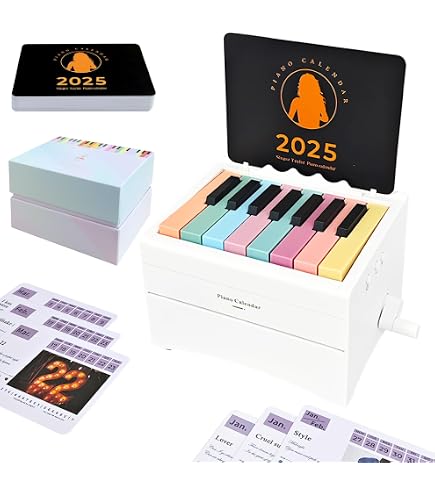 Calendrier Piano 2025 Gugxiom - Mini Piano Jouable Avec 52 Chansons (Jay Chou) Et Autocollants