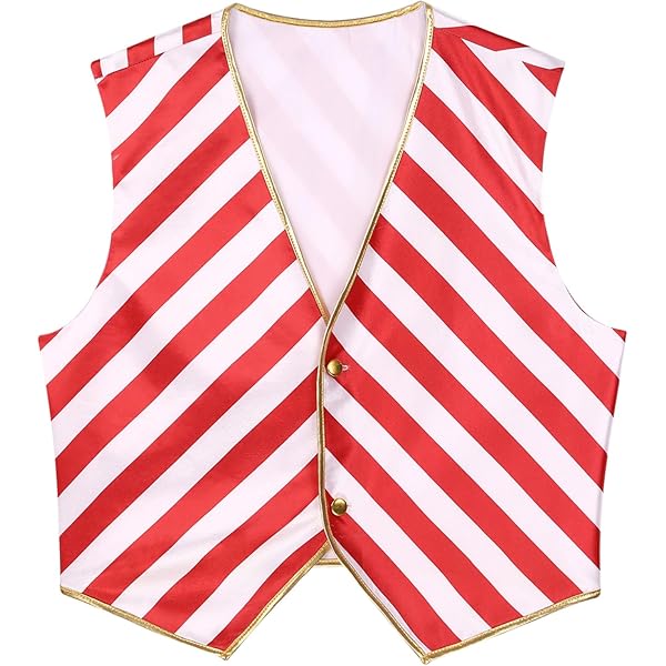 Zaldita Men's Christmas Candy Cane Red White Stripe