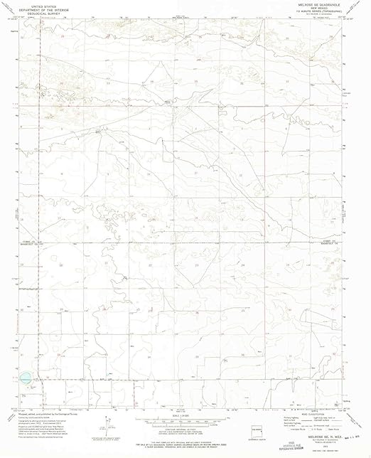 YellowMaps Melrose SE NM topo map, 124000 Scale, 7.5 X 7.