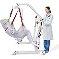 Electric Patient Lift w/Commode Sling 500lbs Body Transfer Lift Chair for Full/Partial Paralysis Patients 8000N Powerful Motor Electric Lift for Home&Hospital