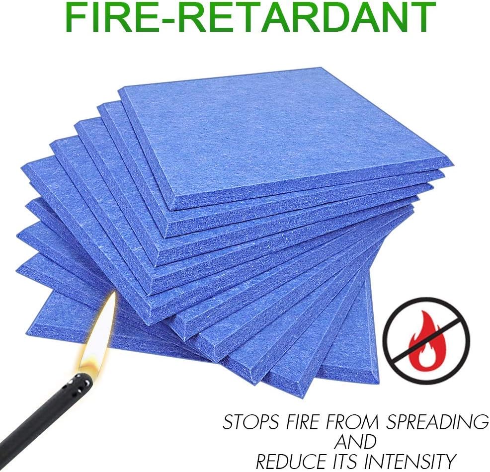 Dekiru Upgraded 12 Pack Acoustic Panels 12 X 12 X 0 4 Inches Sound Proofing Studio Foam Padding High Density Bevled Edge Tiles Soundproofing Panels Great For Wall Decoration And Acoustic Treatment Acoustical