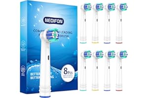 NEDIFON Replacement Toothbrush Heads for Oral B Braun(Individually Packaged),8 Pack Professional Electric Toothbrush Heads Compatible with Oral B 7000/Pro 1000/9600/ 5000/3000/8000 (8 Count)