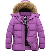 wantdo Women's Plus Size Winter Coats Quilted Thicken Puffer Jacket with Removable Hood