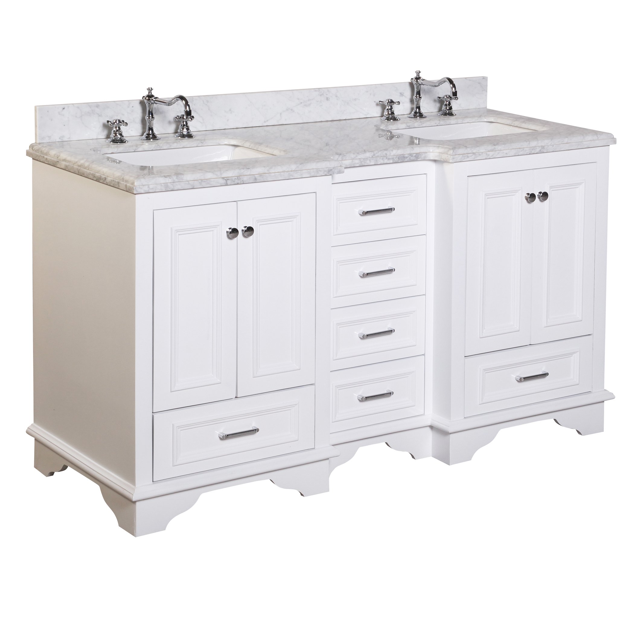Buy Nantucket 60inch Double Bathroom Vanity (Carrara/White) Includes