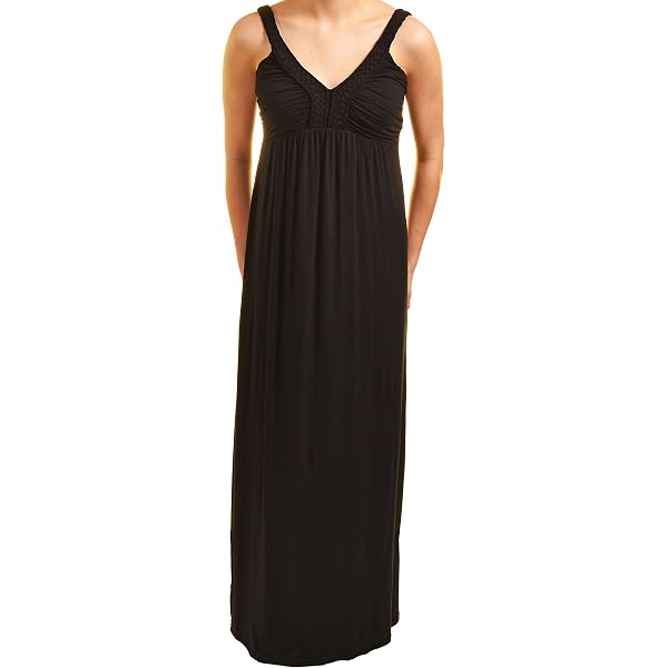 Design History Ladies Maxi Dress-Black, XL at Amazon Women's Clothing store