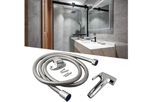 Toilet Bidet Spray Nozzle Set, Bidet Spray Gun, Toilet Flushing Device, Silver Spray Gun Three-Piece Set.