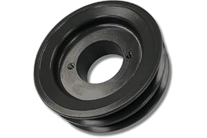 PRO-EDGE INDUSTRIAL PNEUMATICS AND CONTROLS Double Groove 4.75" Cast Iron Electric Motor " H " Pulley/Sheave, Bushing Included, for 3/8" and 1/2" Top Width 3L/A/AK/4L/4LK Section V Belt, 2 Groove (No Bushing/Standalone Pulley, 2AK49H)