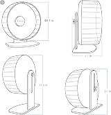 Niteangel Super Silent Hamster Wheel 8.5 Inch Pink Adjustable Stand view 5