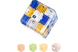 ACMONEY Large 3D Labyrinth Puzzle Maze Cube - Engaging Brain Teaser Toy, Improve Spatial Recognition and Cultivate Logical Thinking (Blue)