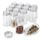 JIUWU 15 Pack Small Glass Jars, 5/3 Oz Glass Bottle