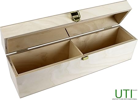 Holzbox mit Klappdeckel (343 x 71 x 110 mm L/B/H innen) - Aufbewahrung