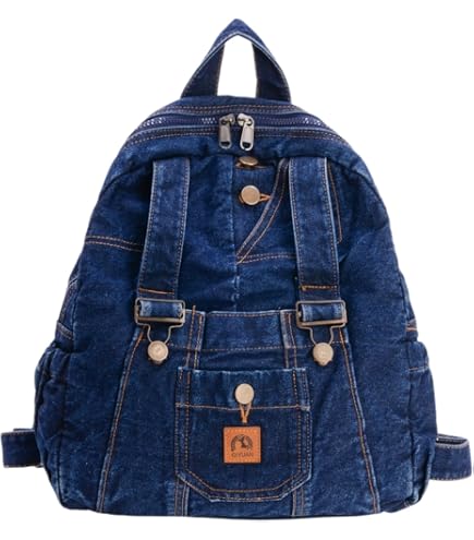 Amazon.com: Washed Denim Fashion Backpacks for Women Trendy Multi