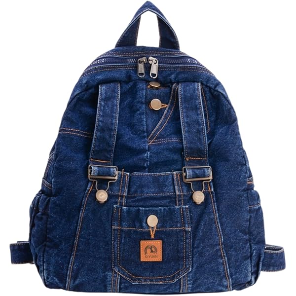 Amazon.com: JHTPSLR Medium Denim Backpack Women Y2k Tie Vintage