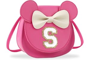 IQIMOTT Toddler Purse Girl Wallet for 2-10 Year Old Birthday Gift, Personalized Kids Little Mouse Ear Bow Crossbody Shoulder Purse