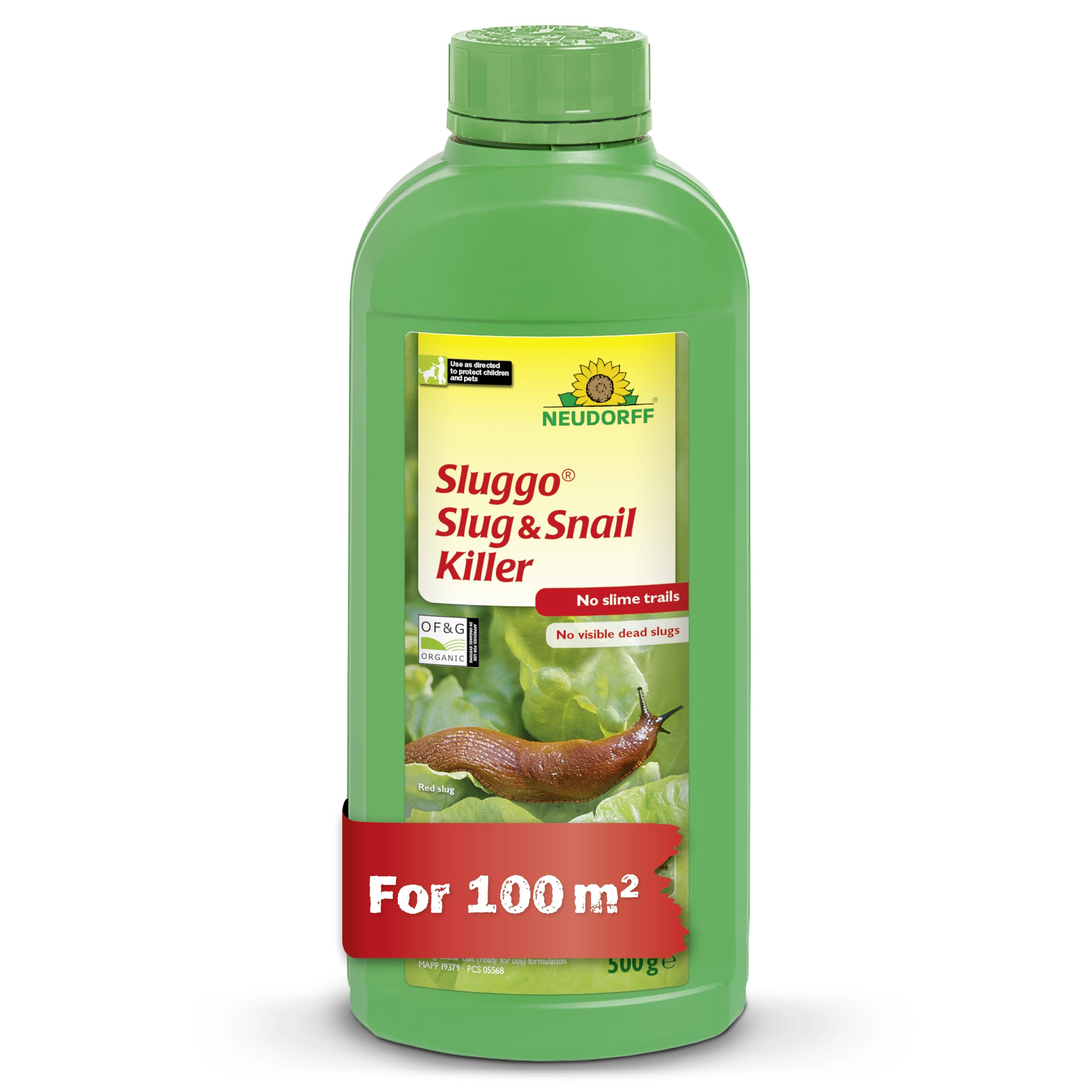 Neudorff Sluggo Slug & Snail Killer – Effective slug Control Against Slugs and Snails. No Slime Traces and no Visible Dead Slugs. for 160 m², 500 g