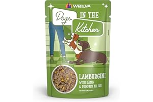 Weruva Dogs in The Kitchen, Lamburgini with Lamb & Pumpkin Au Jus Dog Food, 2.8Oz Pouch (Pack of 12)